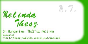 melinda thesz business card